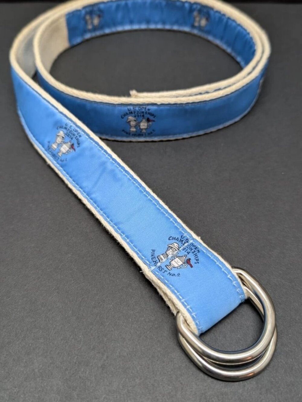 PINEHURST No. 2 NC Men's Women's Belt YRI Size Medium Golf U.S. OPEN 2014 Blue